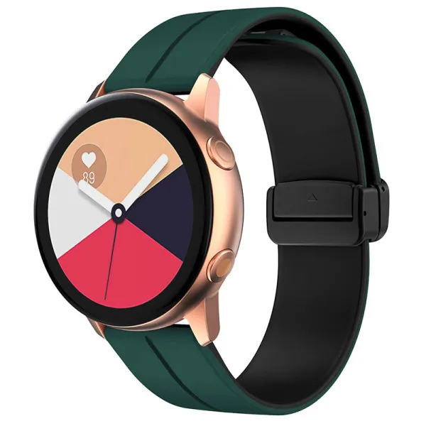 Силиконовый ремешок Classy для Smart Watch 20mm — Зеленый — фото 1