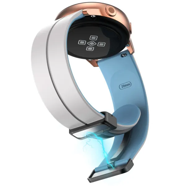 Силиконовый ремешок Classy для Smart Watch 20mm — Белый — фото 3