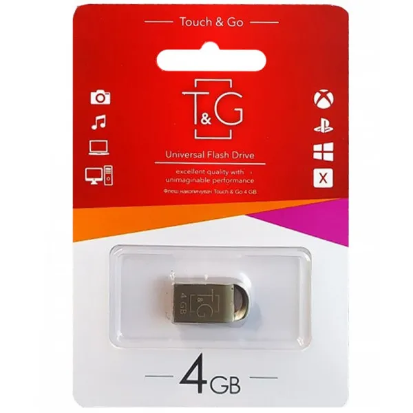 Флеш-накопитель T&G 107 Metal Series — 4GB — Серебряный — фото 2