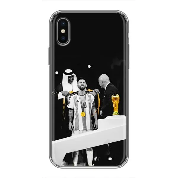 Чехол с принтом «Месси в накидке» для iPhone X