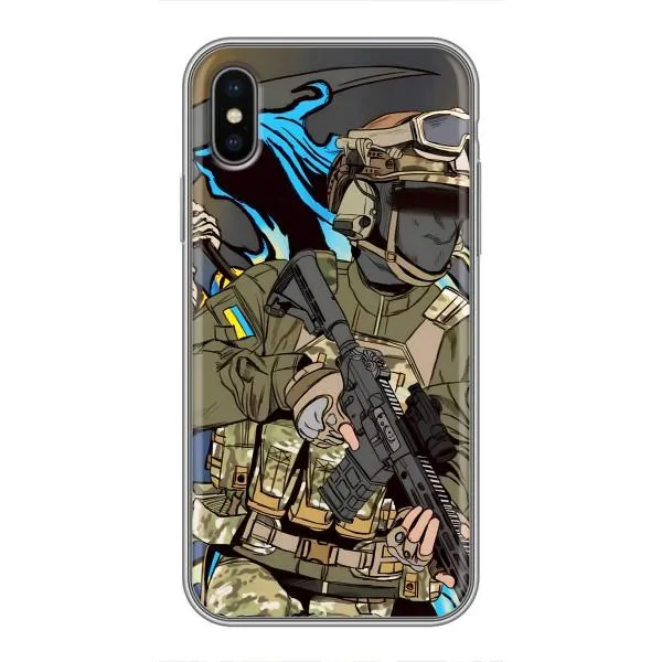 Чехол с принтом «Воин ВСУ» для iPhone X