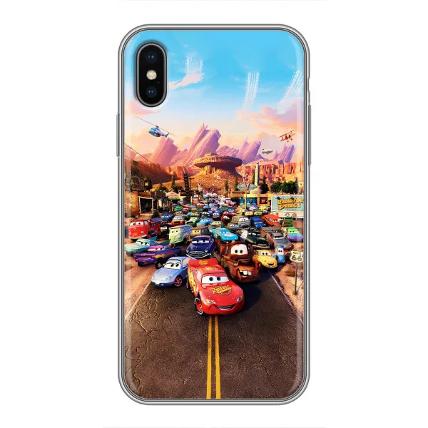 Чехол с принтом «Тачки на трассе» для iPhone X
