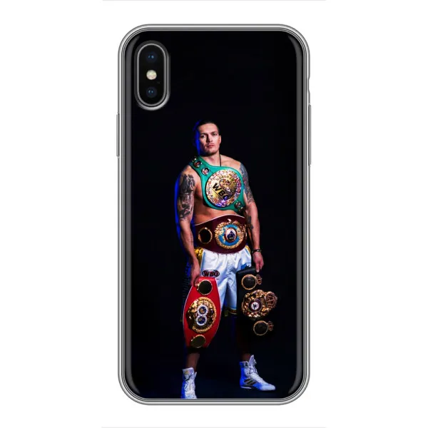 Чехол с принтом «Усик с поясами» для iPhone X