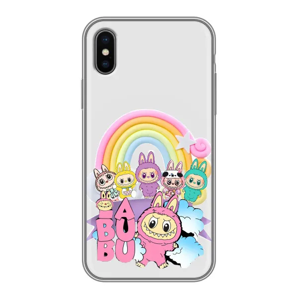 Чехол с принтом «Фон Лабубу» для iPhone X