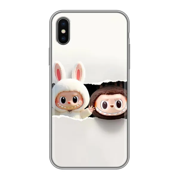 Чехол с принтом «Лабубу» для iPhone X