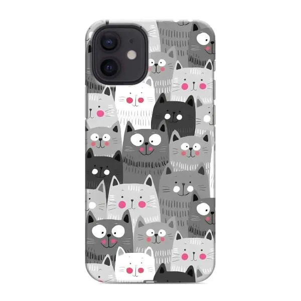 Чехол с принтом «Рисованные котики» для iPhone 12 mini