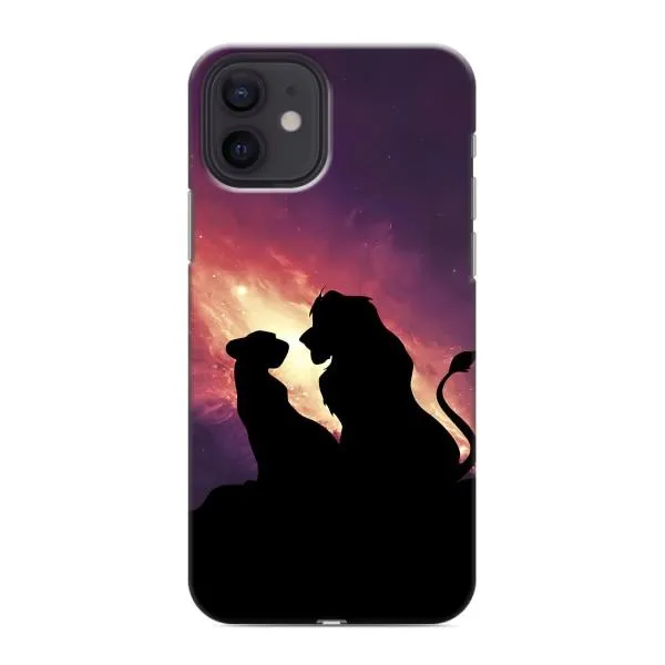 Чехол с принтом «Силуэт Симба и Налу» для iPhone 12 mini Чехол с принтом «Силуэт Симба и Налу» для iPhone 12 mini