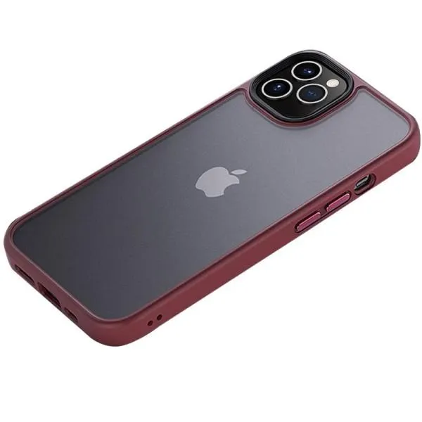 TPU+PC чехол Metal Buttons для Apple iPhone 12 Pro Max (6.7") — Бордовый — фото 1 TPU+PC чехол Metal Buttons для Apple iPhone 12 Pro Max (6.7") — Бордовый — фото 1