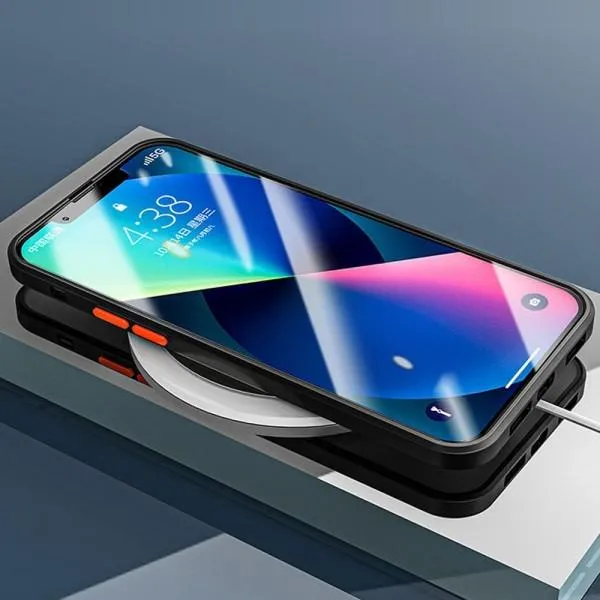 TPU+PC чехол Color Buttons для Apple iPhone 12 Pro Max — Черный — фото 3
