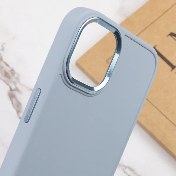 TPU чехол Bonbon Metal Style для Apple iPhone 12 Pro Max (6.7") — Голубой — фото 4