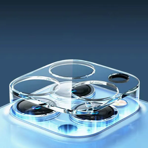 Защитное стекло на камеру Full Block (тех.пак) для Apple iPhone 12 Pro Max (6.7") — Прозрачный — фото 3