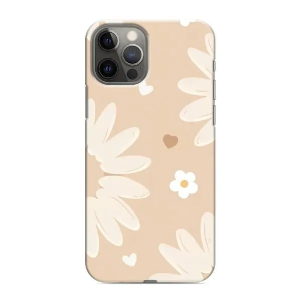 Чехол с принтом «Бежевые цветы» для iPhone 12 Pro Max