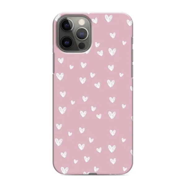 Чехол с принтом «Сердечки на розовом» для iPhone 12 Pro Max