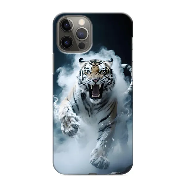 Чехол с принтом «Белый тигр в дыму» для iPhone 12 Pro Max Чехол с принтом «Белый тигр в дыму» для iPhone 12 Pro Max