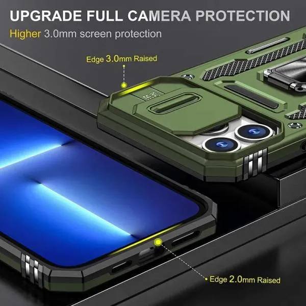 Ударопрочный чехол Camshield Army Ring для Apple iPhone 12 Pro / 12 (6.1") — Оливковый — фото 5 Ударопрочный чехол Camshield Army Ring для Apple iPhone 12 Pro / 12 (6.1") — Оливковый — фото 5