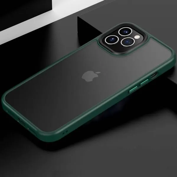 TPU+PC чехол Metal Buttons для Apple iPhone 12 Pro / 12 (6.1") — Зеленый — фото 2