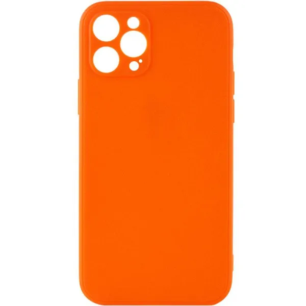 Силиконовый чехол Candy Full Camera для Apple iPhone 12 Pro (6.1") — Оранжевый — фото 2