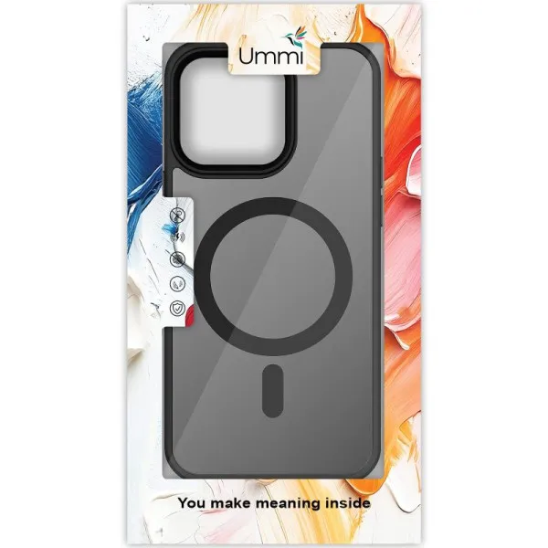 Чехол Ummi Colorful with Magnetic Fit для Apple iPhone 12 Pro / 12 (6.1") — Черный — фото 2