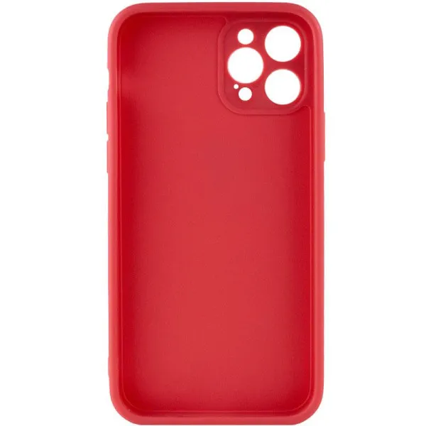 Силиконовый чехол Candy Full Camera для Apple iPhone 12 Pro (6.1") — Красный — фото 2