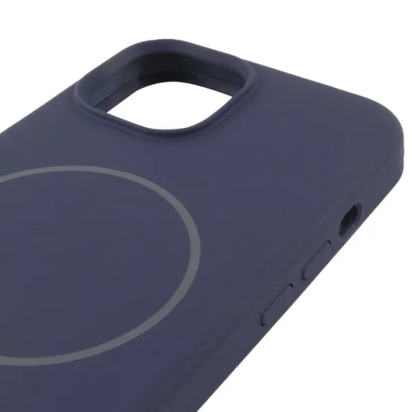 Чехол Silk Full Protective (AA) NO LOGO with Magnetic Fit для Apple iPhone 12 Pro / 12 (6.1") — Темно-синий — фото 4