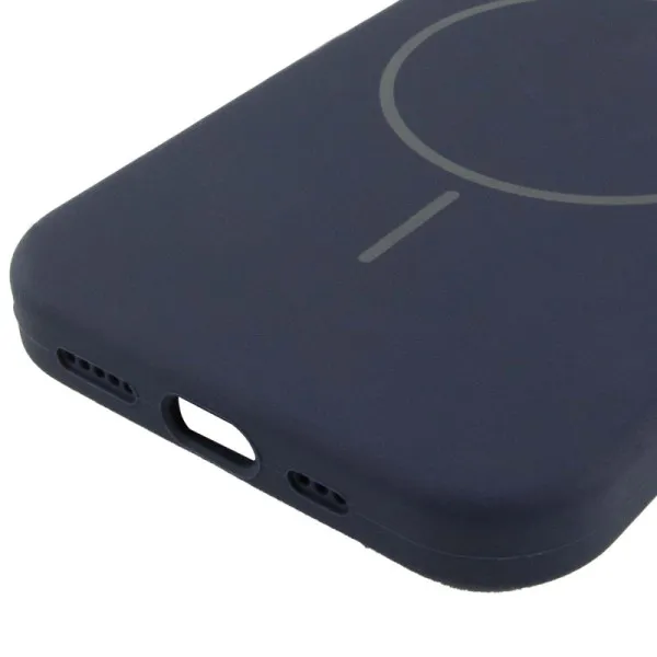 Чехол Silk Full Protective (AA) NO LOGO with Magnetic Fit для Apple iPhone 12 Pro / 12 (6.1") — Темно-синий — фото 5