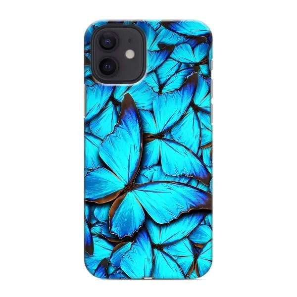 Чехол с принтом «Синие бабочки» для iPhone 12