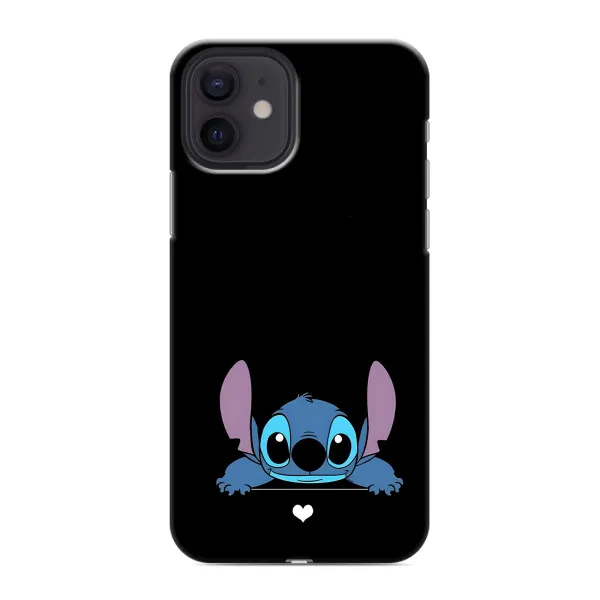 Чехол с принтом «Стич на черном» для iPhone 12