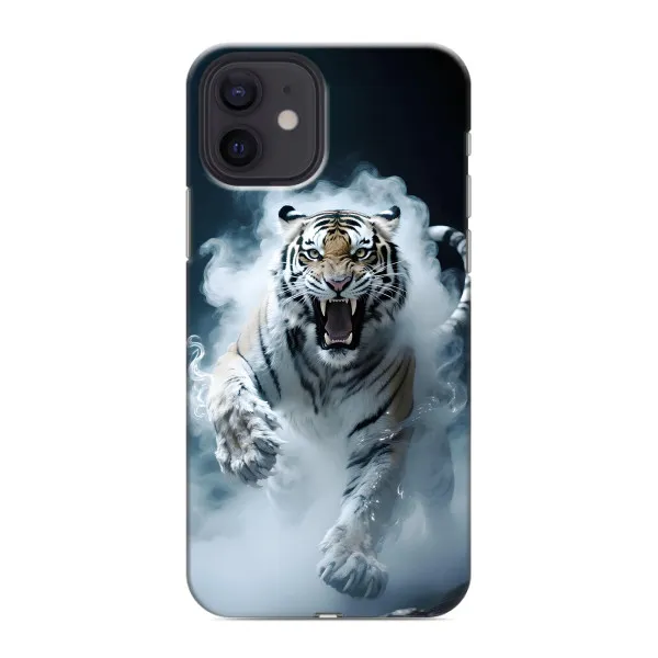 Чехол с принтом «Белый тигр в дыму» для iPhone 12 Чехол с принтом «Белый тигр в дыму» для iPhone 12