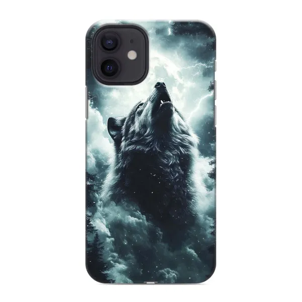 Чехол с принтом «Волк в облаках» для iPhone 12 Чехол с принтом «Волк в облаках» для iPhone 12