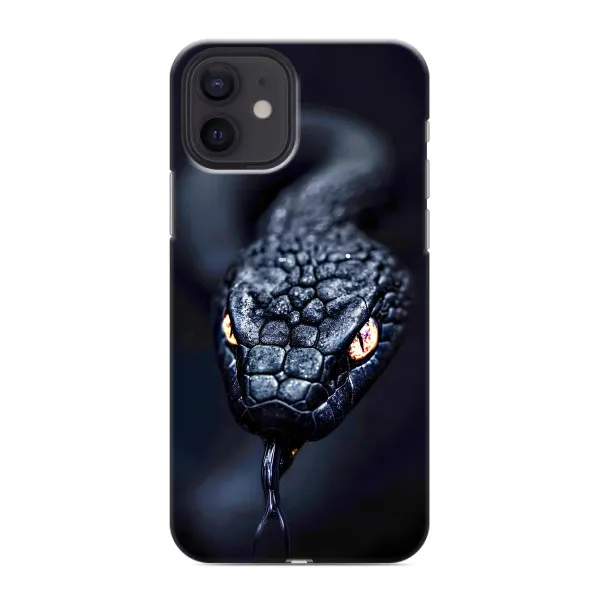 Чехол с принтом «Черная змея» для iPhone 12 Чехол с принтом «Черная змея» для iPhone 12