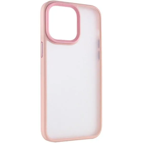 TPU+PC чехол Metal Buttons для Apple iPhone 13 Pro Max (6.7") — Розовый — фото 1