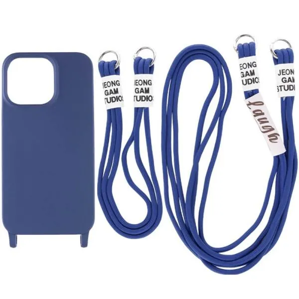 Чехол TPU two straps California для Apple iPhone 13 Pro Max (6.7") — Темно-синий — фото 1