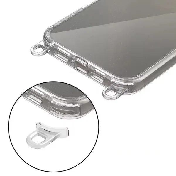 Чехол TPU Transparent with Straps для Apple iPhone 13 Pro Max (6.7") — Серый — фото 5