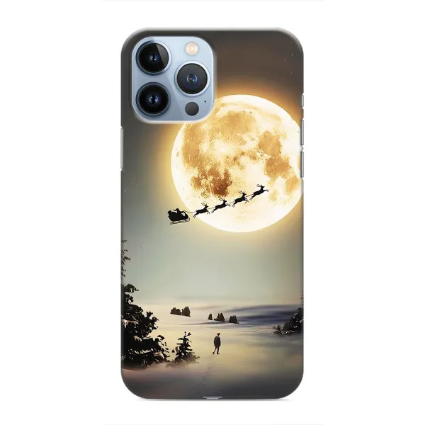 Чехол с принтом «Санта на луне» для iPhone 13 Pro Max