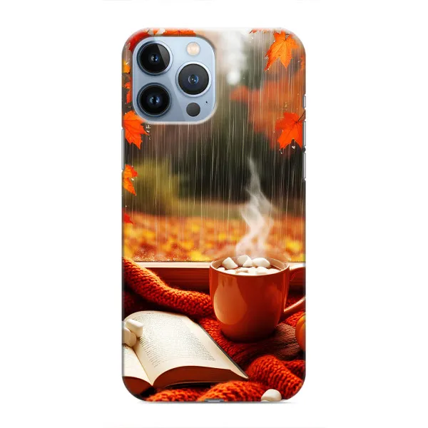 Чехол с принтом «Кофе и дождь» для iPhone 13 Pro Max
