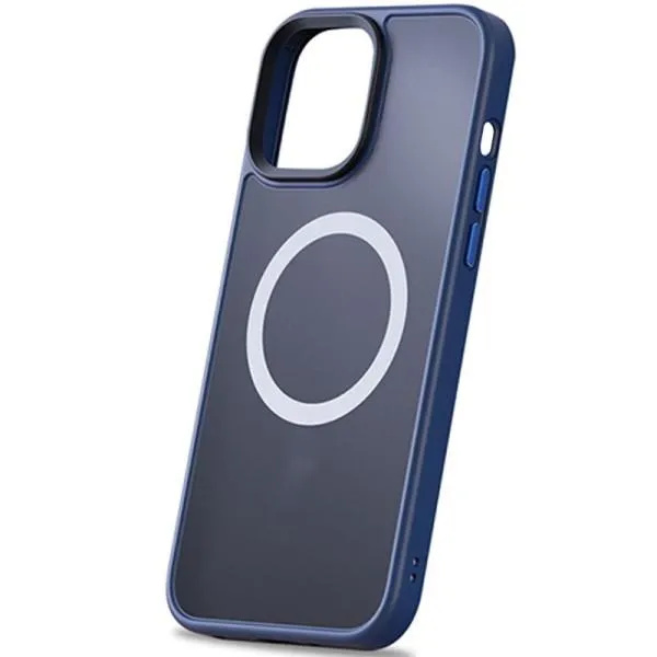 TPU+PC чохол Metal Buttons with Magnetic Fit для Apple iPhone 13 Pro (6.1") — Синій — фото 4