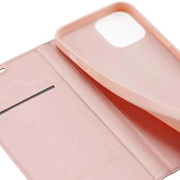 Чехол-книжка Dux Ducis с карманом для визиток для Apple iPhone 13 Pro (6.1") — Rose Gold — фото 2