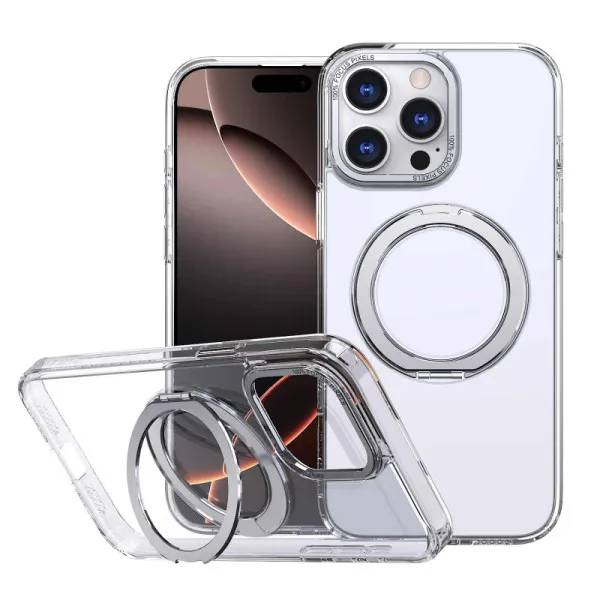 Чохол TPU+PC Empire with Magnetic Fit and Ring для Apple iPhone 13 Pro (6.1") — Прозорий — фото 1 Чохол TPU+PC Empire with Magnetic Fit and Ring для Apple iPhone 13 Pro (6.1") — Прозорий — фото 1