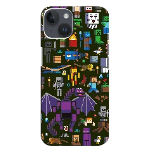 Чехол с принтом «Коллаж Майнкрафт» для iPhone 14 Plus