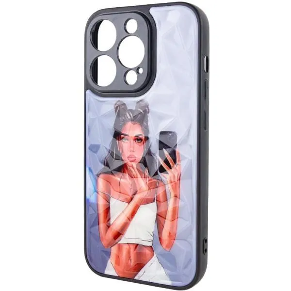 TPU+PC чехол Prisma Ladies для Apple iPhone 14 Pro Max (6.7") — Black in White — фото 3