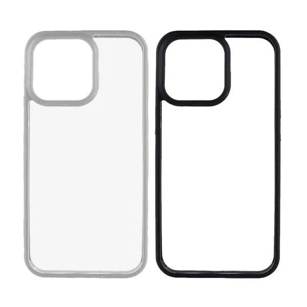 TPU+PC чехол Crystal для Apple iPhone 14 Pro Max — Черный — фото 1