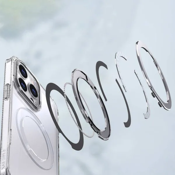 Чохол TPU+PC Empire with Magnetic Fit and Ring для Apple iPhone 14 Pro Max (6.7") — Прозорий — фото 5 Чохол TPU+PC Empire with Magnetic Fit and Ring для Apple iPhone 14 Pro Max (6.7") — Прозорий — фото 5