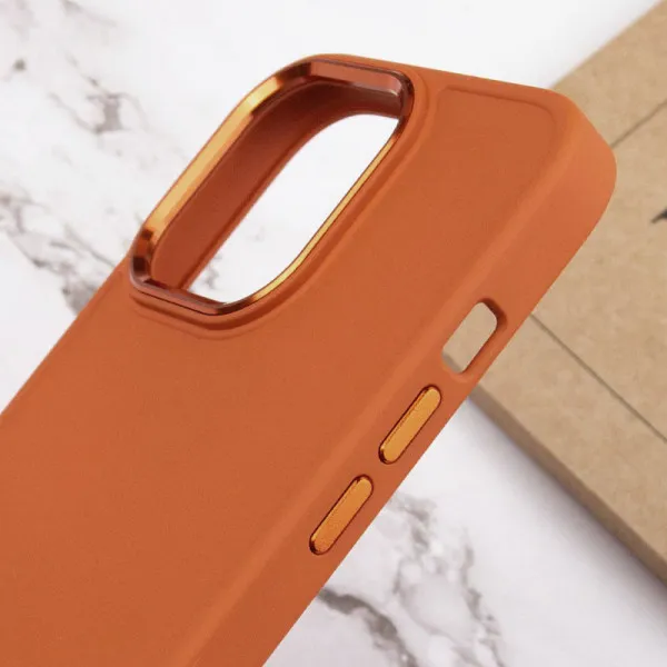 TPU чохол Bonbon Metal Style для Apple iPhone 14 Pro Max (6.7") — Помаранчевий — фото 5 TPU чохол Bonbon Metal Style для Apple iPhone 14 Pro Max (6.7") — Помаранчевий — фото 5