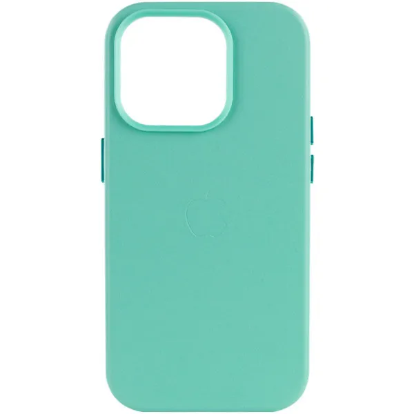 Шкіряний чохол Leather Case (AA Plus) with Magnetic Fit для Apple iPhone 14 Pro Max (6.7") — Небесно блакитний — фото 1 Шкіряний чохол Leather Case (AA Plus) with Magnetic Fit для Apple iPhone 14 Pro Max (6.7") — Небесно блакитний — фото 1