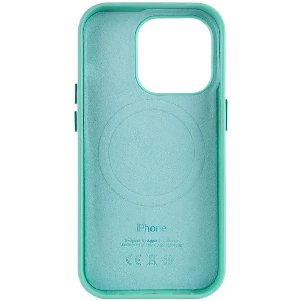 Шкіряний чохол Leather Case (AA Plus) with Magnetic Fit для Apple iPhone 14 Pro Max (6.7") — Небесно блакитний — фото 2 Шкіряний чохол Leather Case (AA Plus) with Magnetic Fit для Apple iPhone 14 Pro Max (6.7") — Небесно блакитний — фото 2