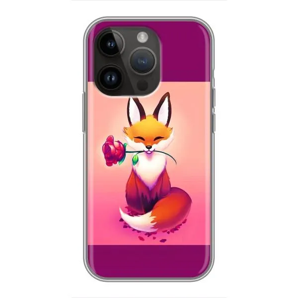 Чехол с принтом «Лисичка с розочкой» для iPhone 14 Pro Max Чехол с принтом «Лисичка с розочкой» для iPhone 14 Pro Max