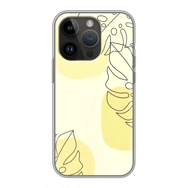 Чехол с принтом «Желтая монстера арт» для iPhone 14 Pro Max