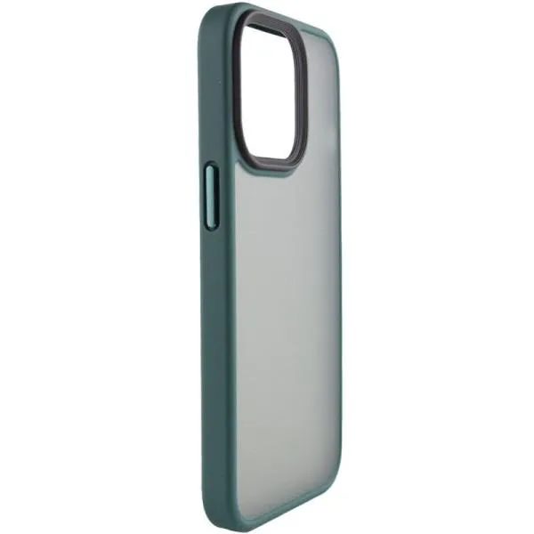 TPU+PC чехол Metal Buttons для Apple iPhone 14 Pro (6.1") — Зеленый — фото 2