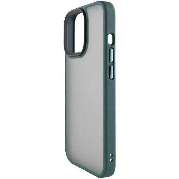 TPU+PC чехол Metal Buttons для Apple iPhone 14 Pro (6.1") — Зеленый — фото 3