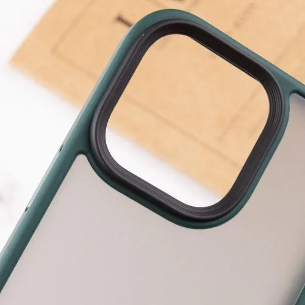 TPU+PC чехол Metal Buttons для Apple iPhone 14 Pro (6.1") — Зеленый — фото 5